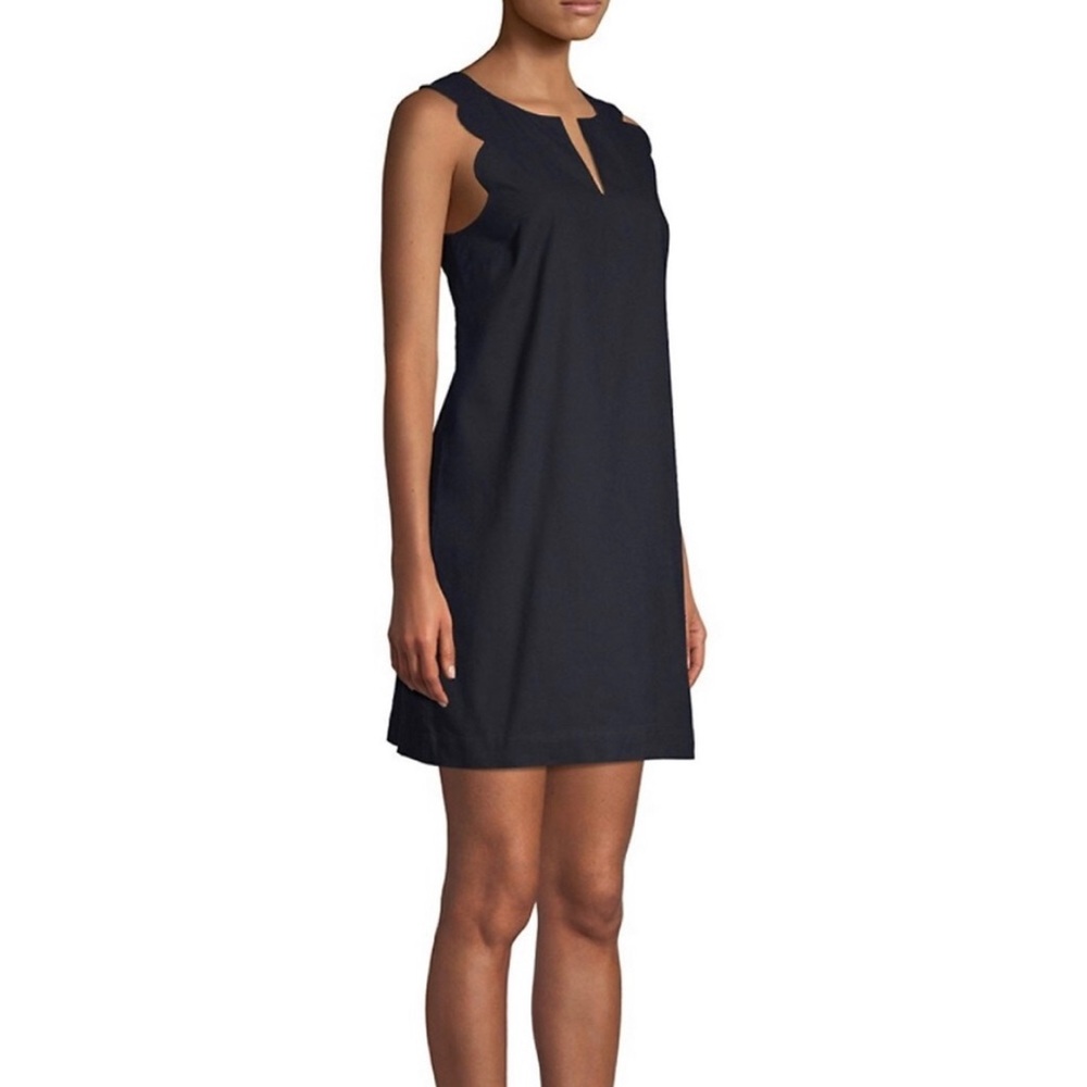 Vineyard Vines Scalloped Black Dress